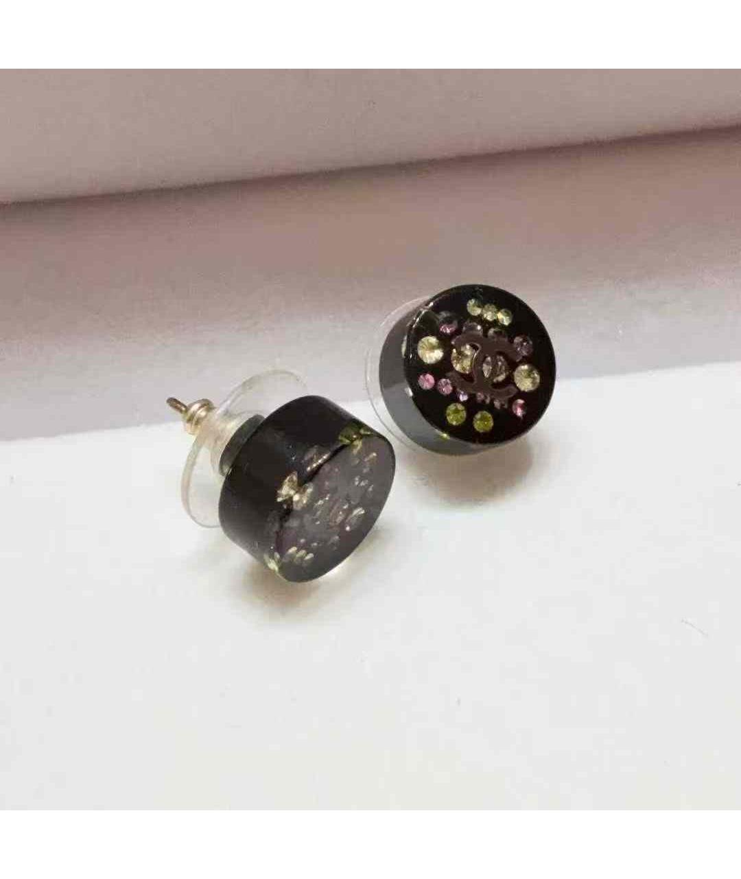 CHANEL Черные серьги, фото 3