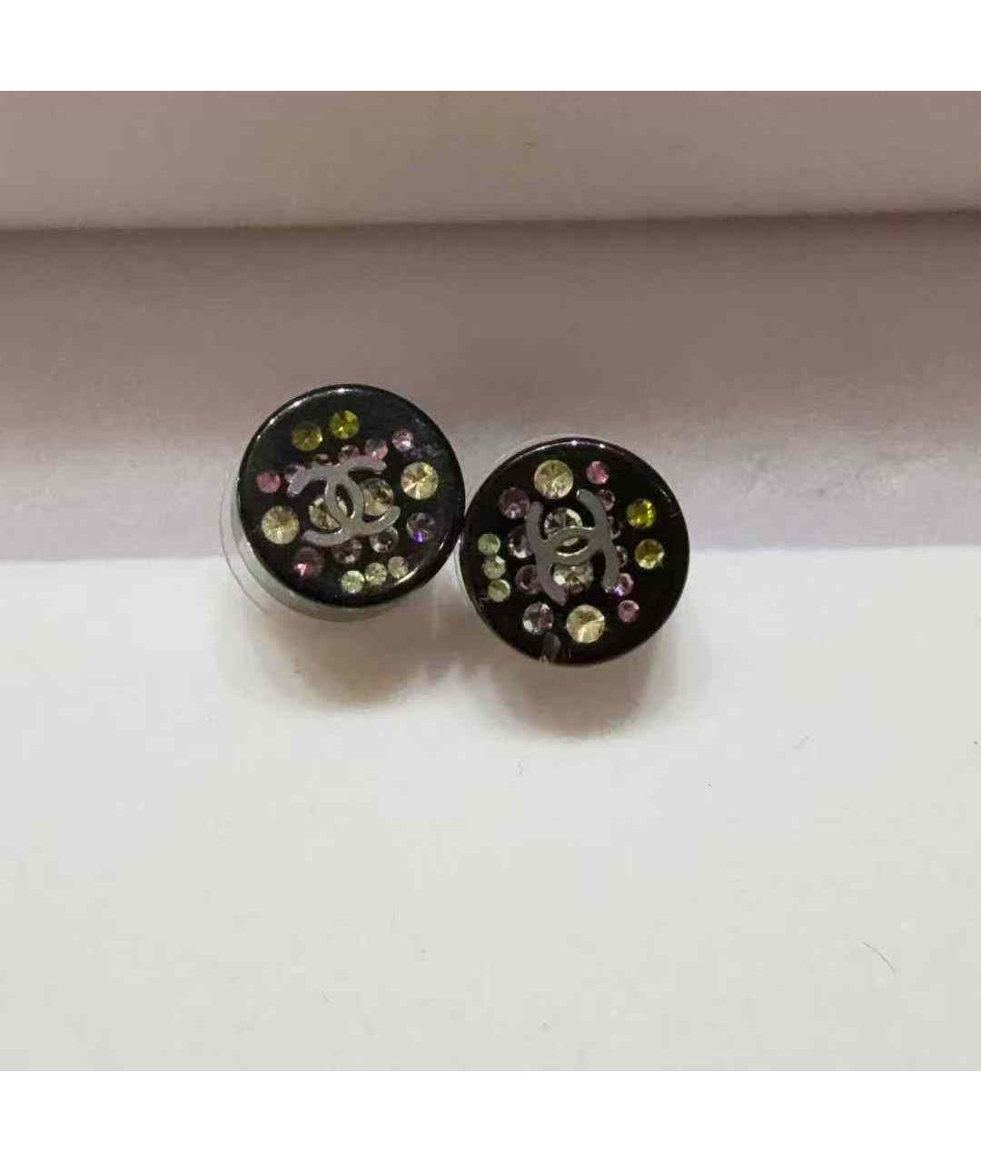 CHANEL Черные серьги, фото 2