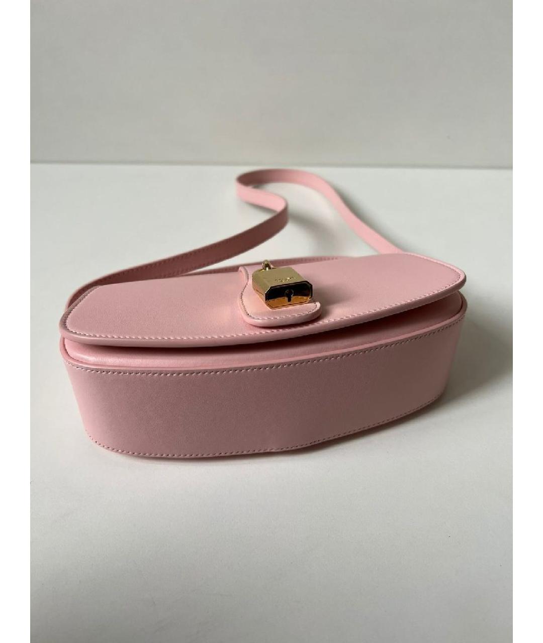 CELINE Розовая кожаная сумка через плечо, фото 3