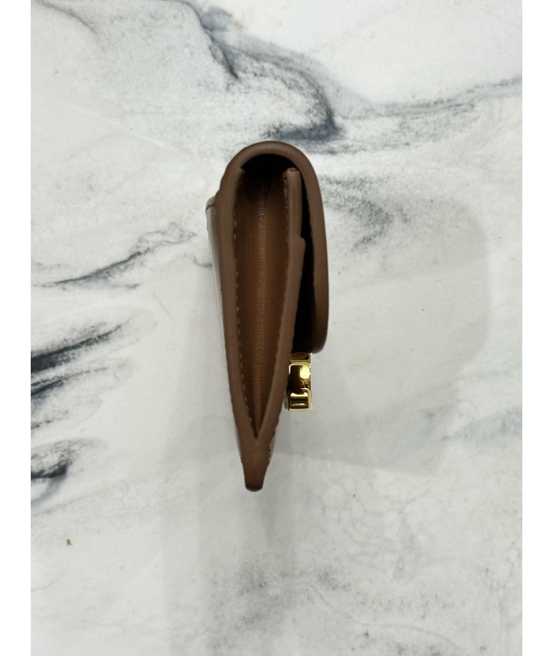 CELINE Коричневый кожаный кошелек, фото 4