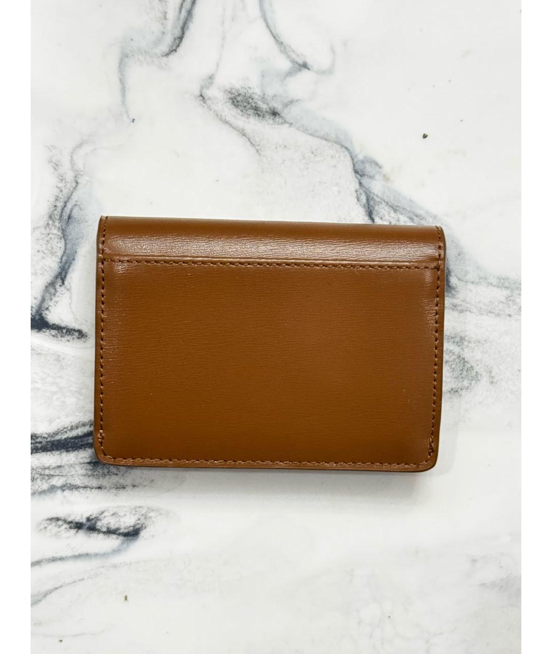 CELINE Коричневый кожаный кошелек, фото 3