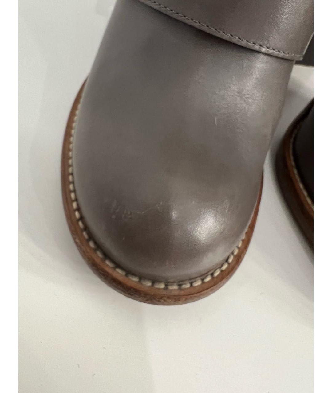 CHLOE Серые кожаные ботильоны, фото 7