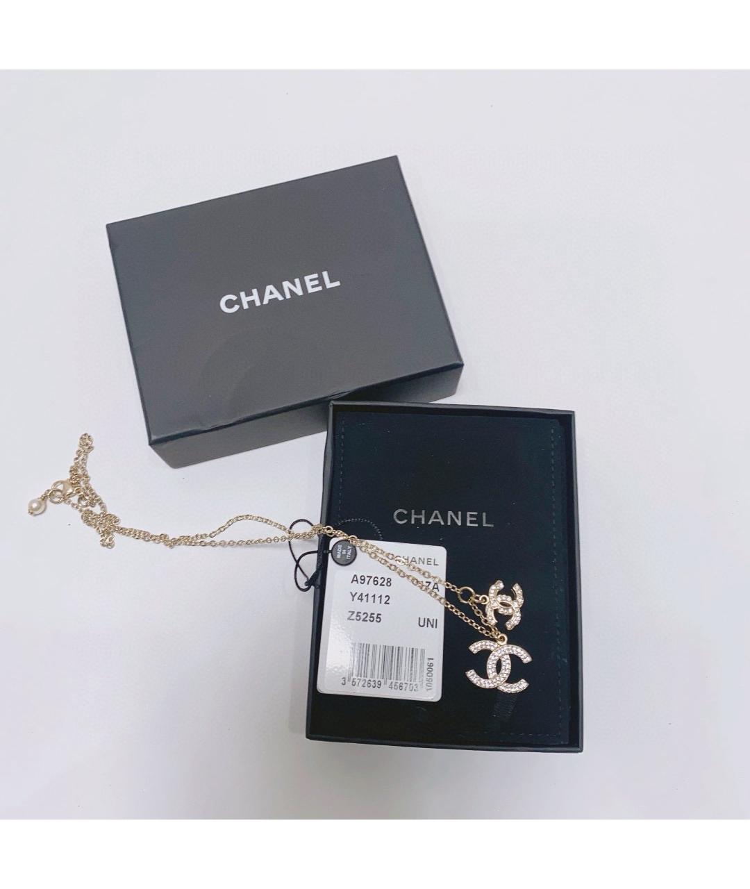 CHANEL Золотая металлическая подвеска, фото 2