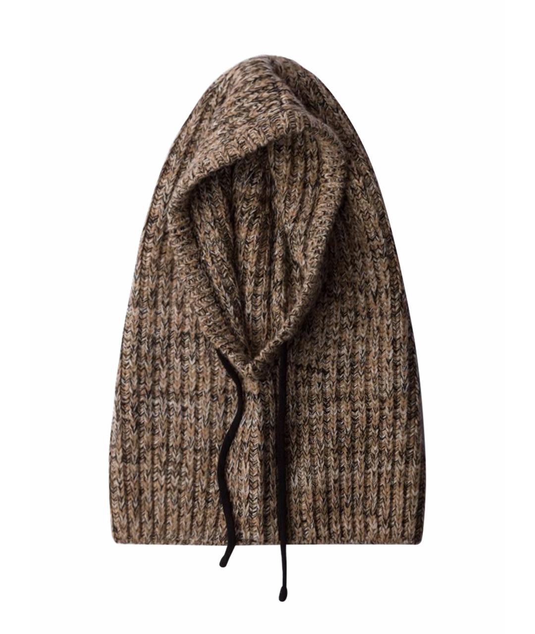 PRADA Коричневый кашемировый капюшон, фото 1