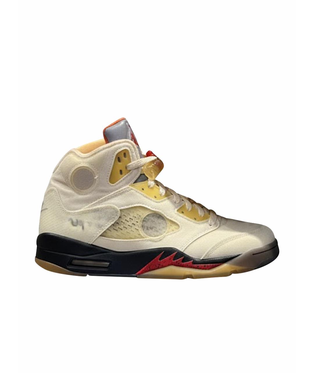 NIKE X OFF-WHITE Белые высокие кроссовки / кеды, фото 1