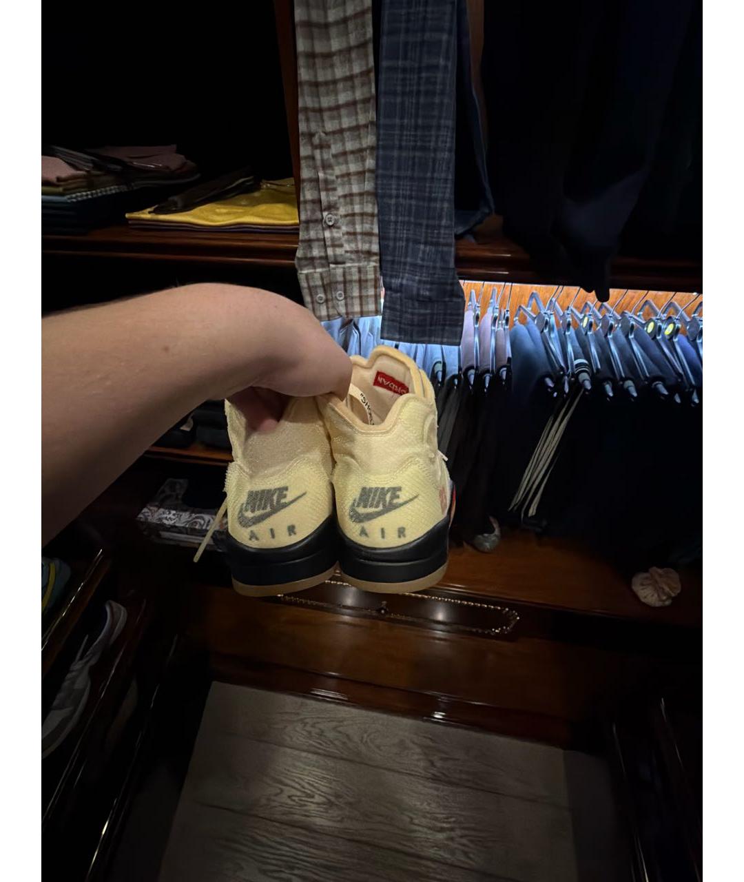 NIKE X OFF-WHITE Белые высокие кроссовки / кеды, фото 4