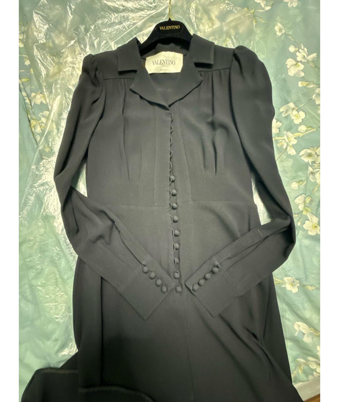 VALENTINO Черное вискозное платье, фото 4