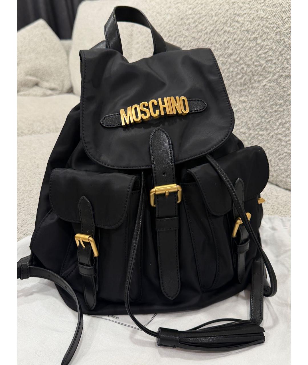 MOSCHINO Черный рюкзак, фото 7