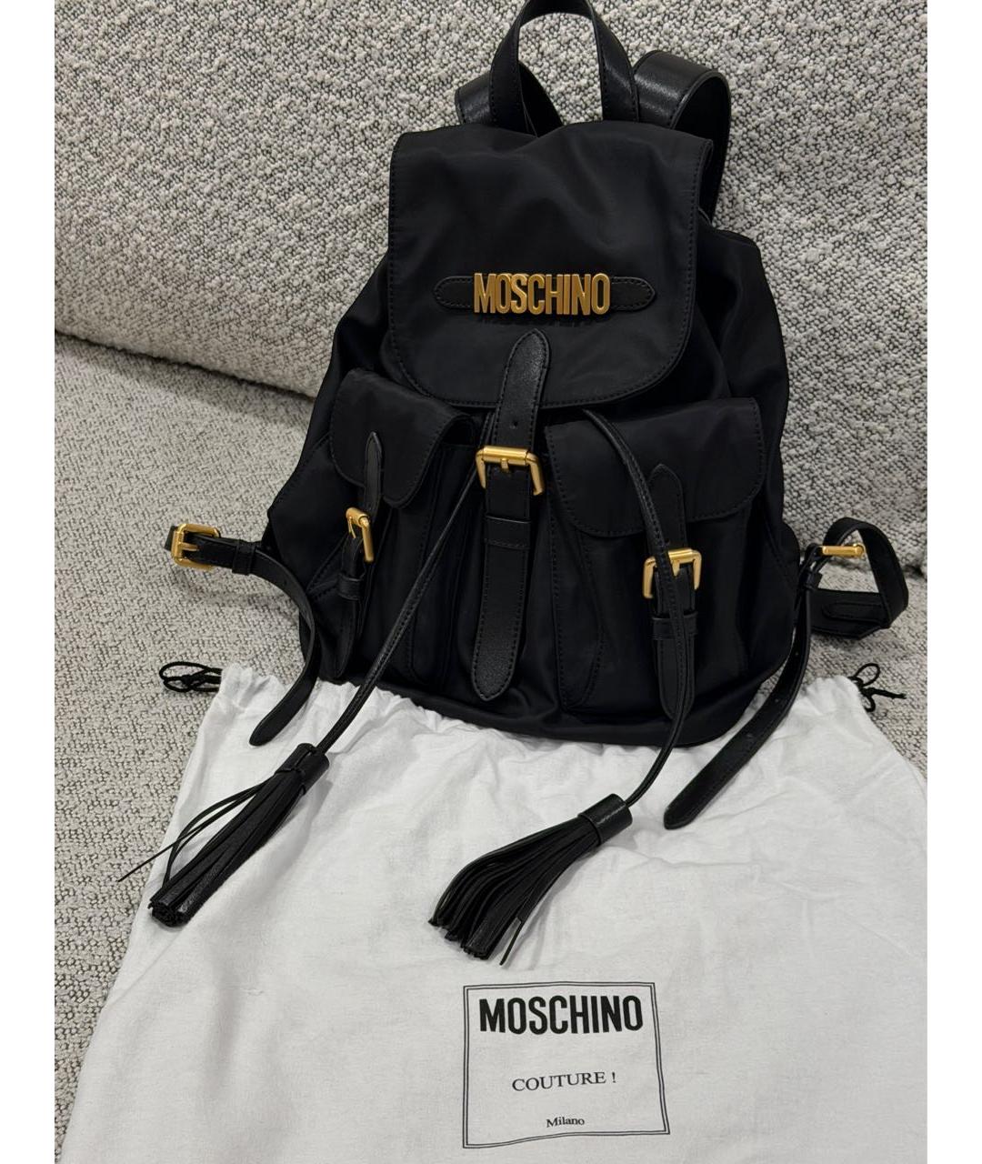 MOSCHINO Черный рюкзак, фото 6