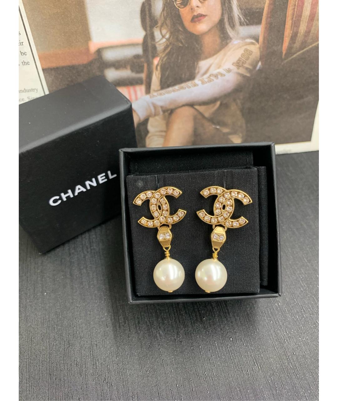 CHANEL Золотые серьги из розового золота, фото 2