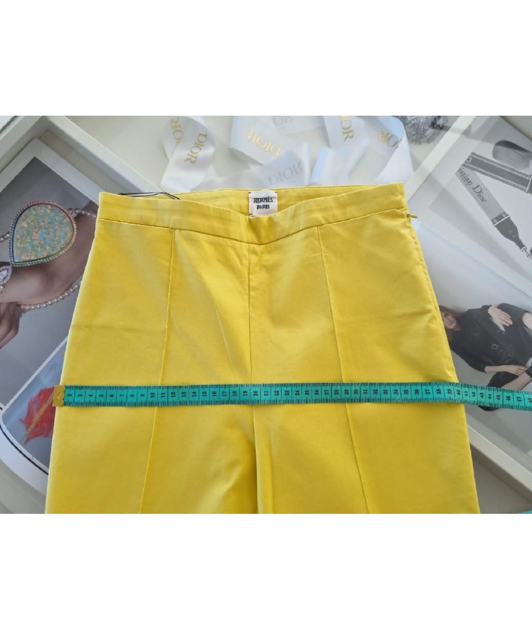HERMES Желтый хлопковый костюм с брюками, фото 6