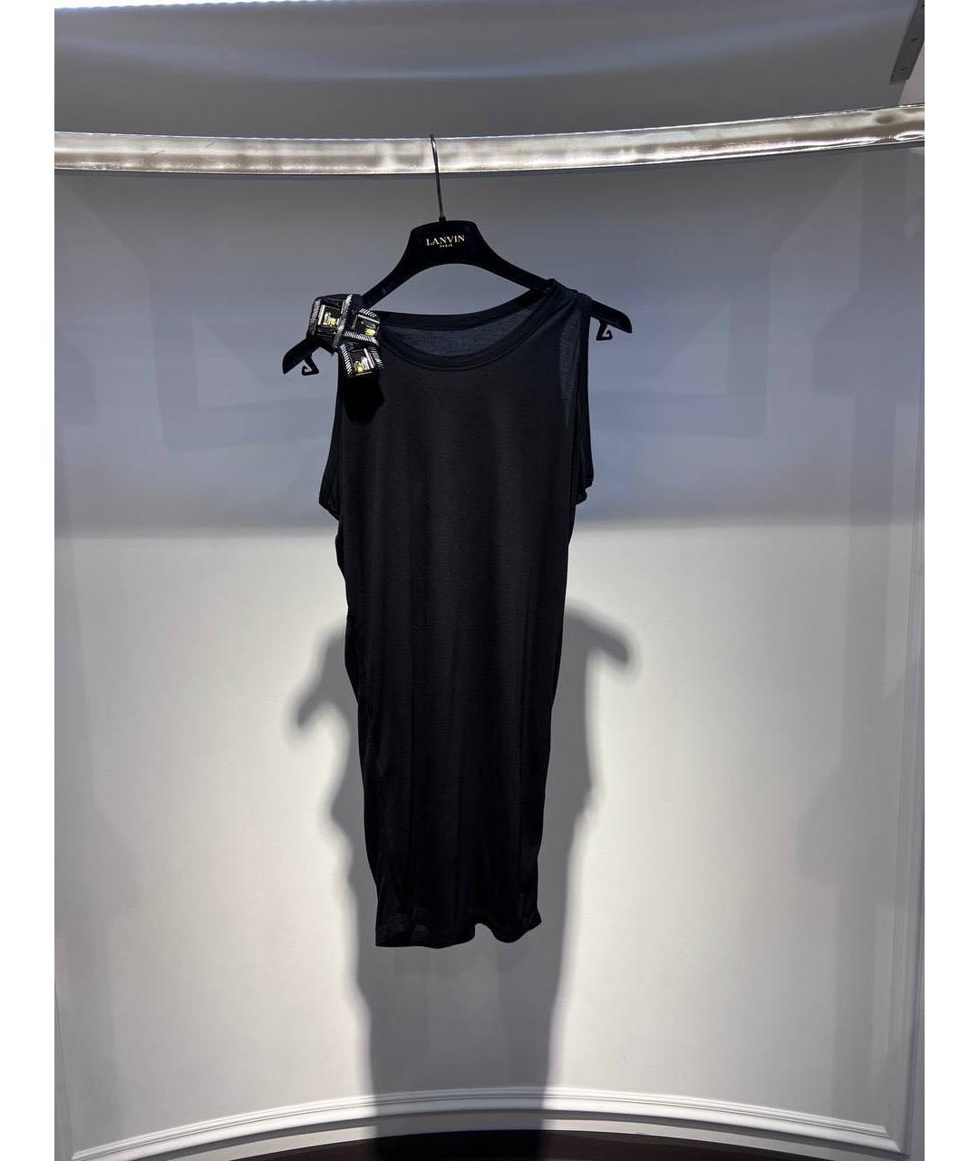 LANVIN Черное повседневное платье, фото 3