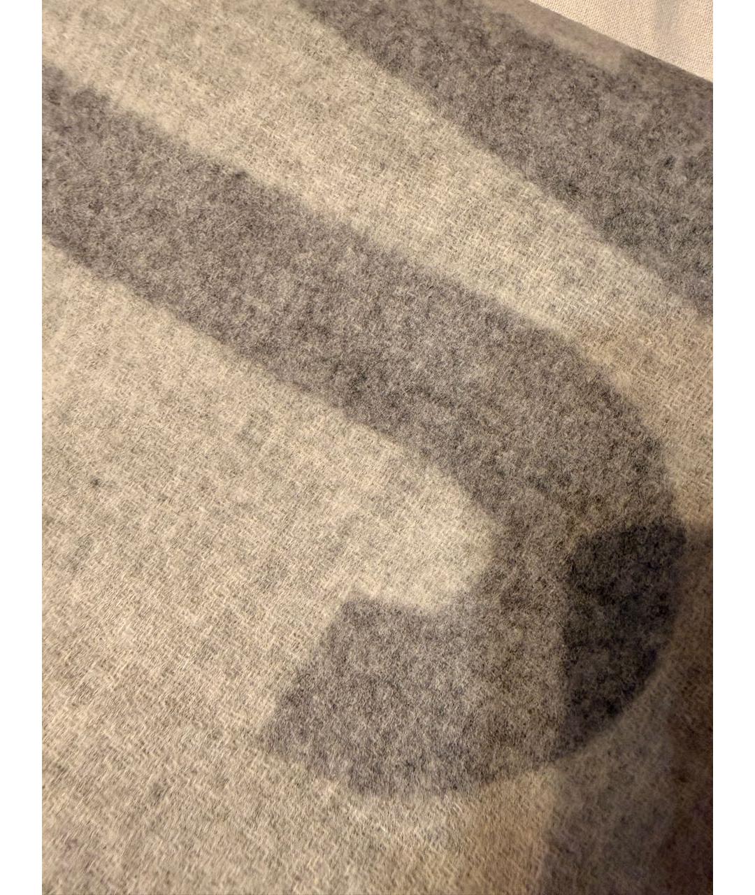 JACQUEMUS Серый шерстяной шарф, фото 2