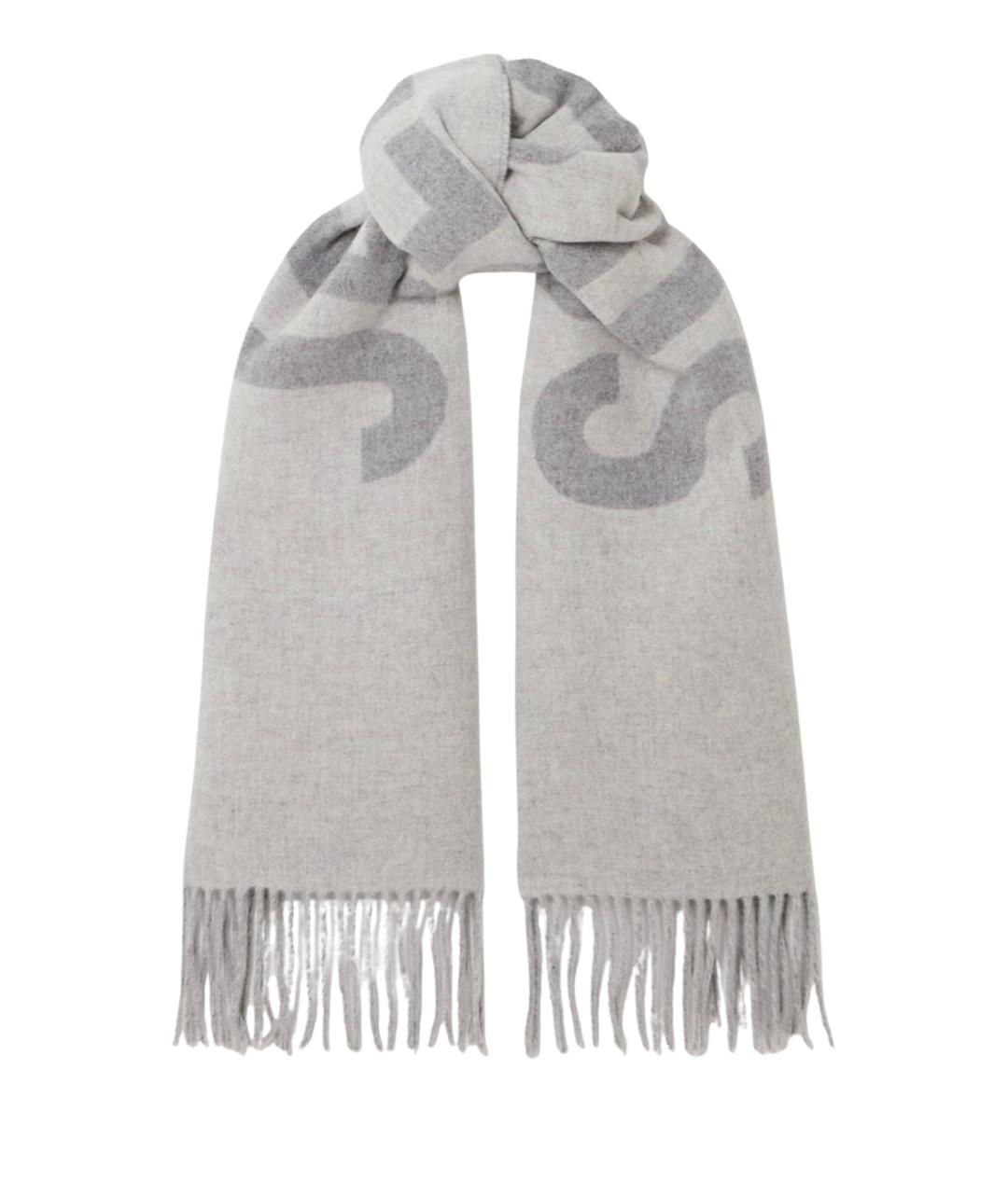 JACQUEMUS Серый шерстяной шарф, фото 1