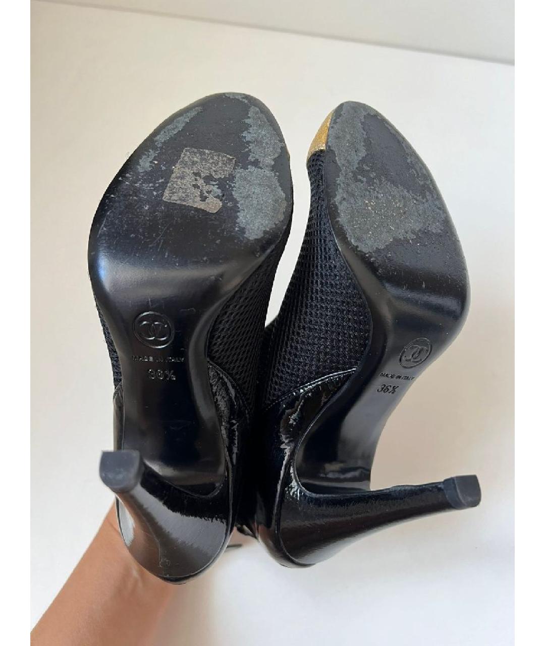 CHANEL Черные текстильные ботильоны, фото 7