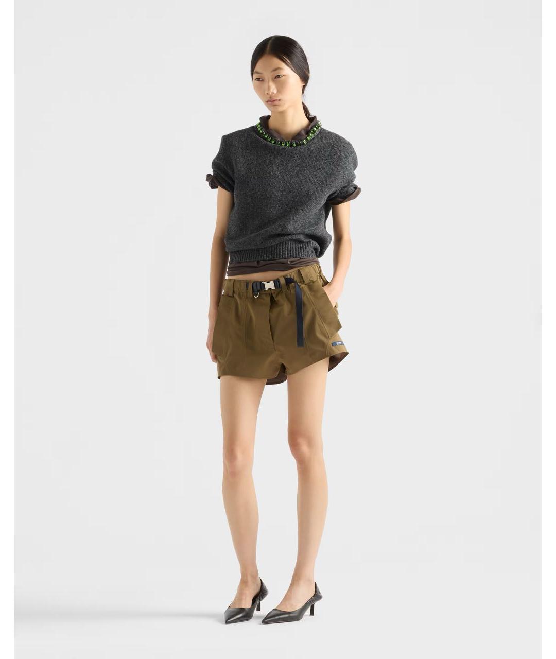 PRADA Серый шерстяной джемпер / свитер, фото 2