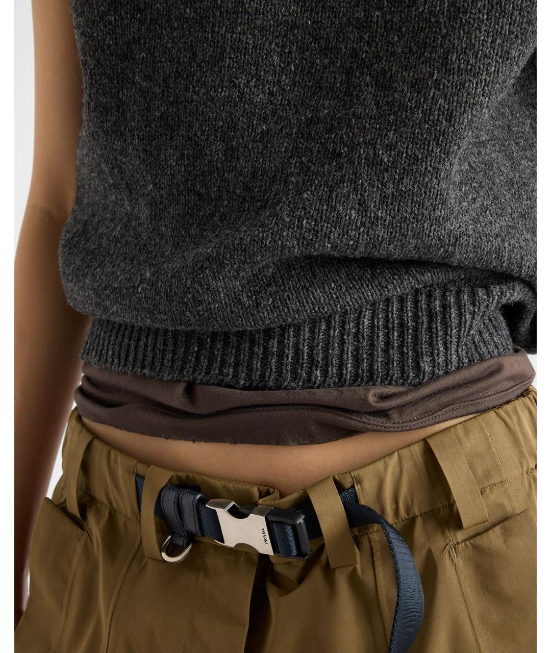 PRADA Серый шерстяной джемпер / свитер, фото 3