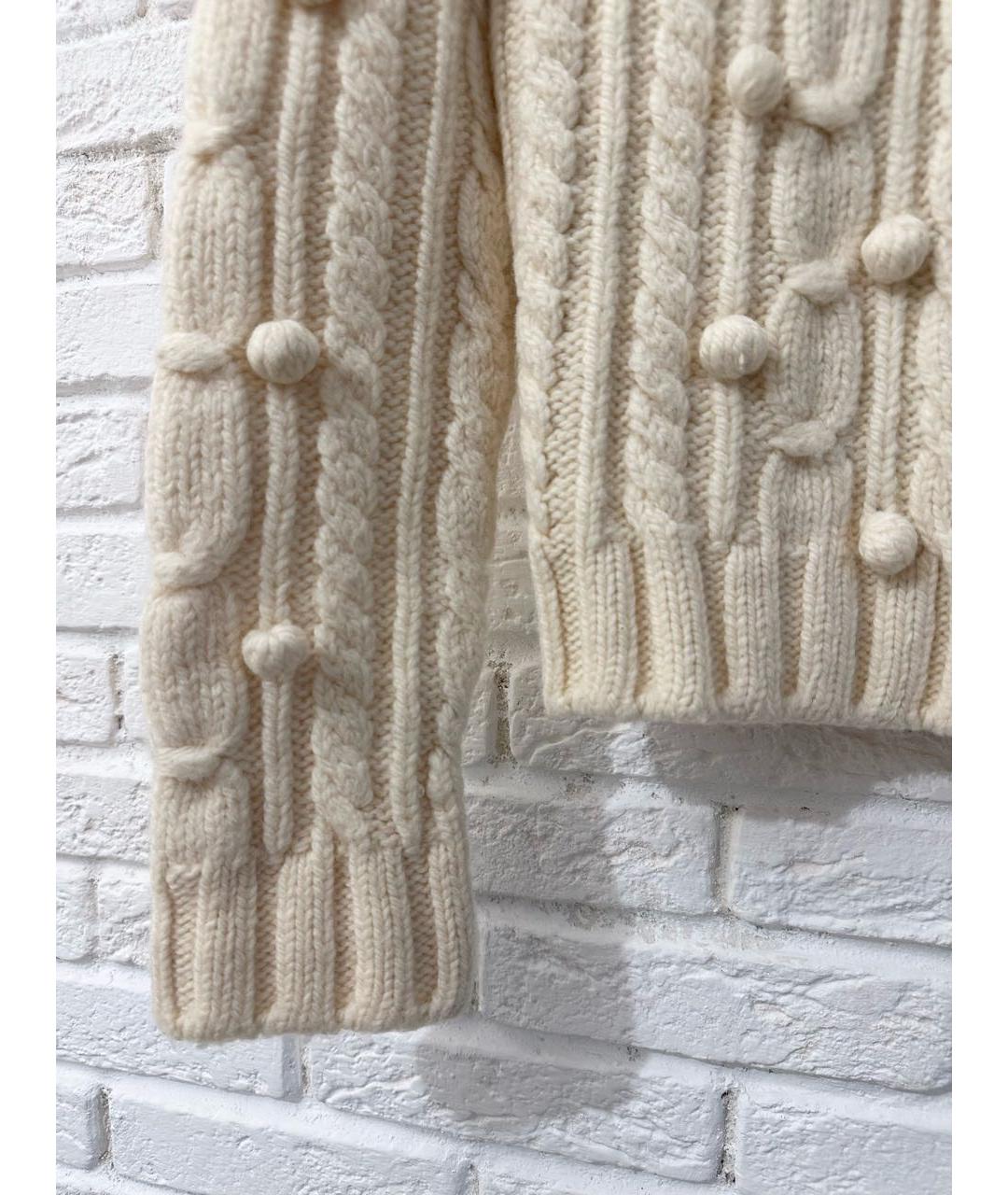 CHRISTIAN DIOR Белый шерстяной джемпер / свитер, фото 3