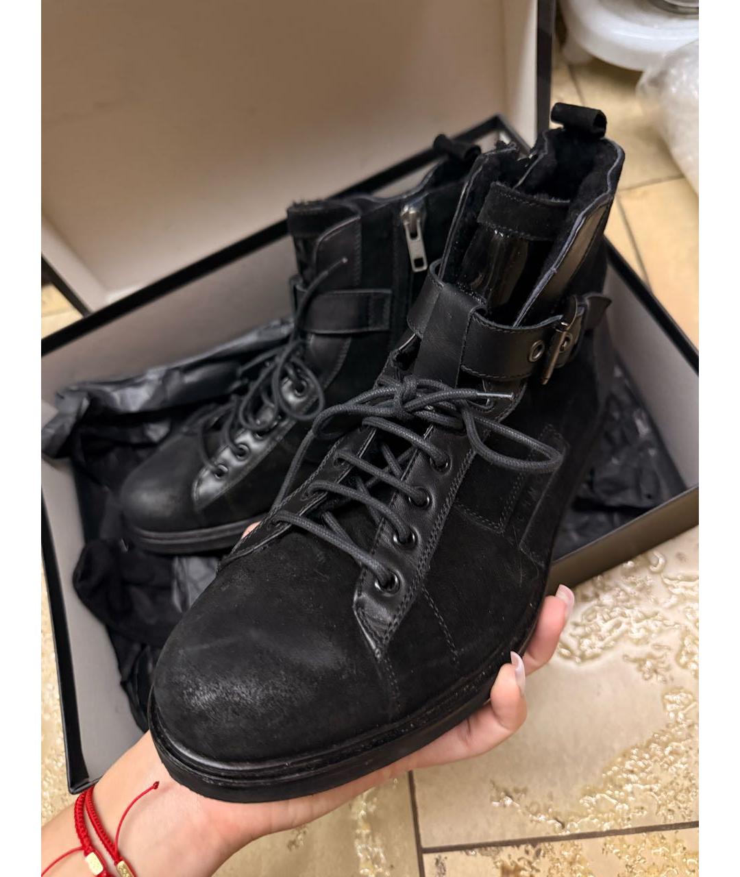 JOHN RICHMOND Черные замшевые низкие ботинки, фото 6