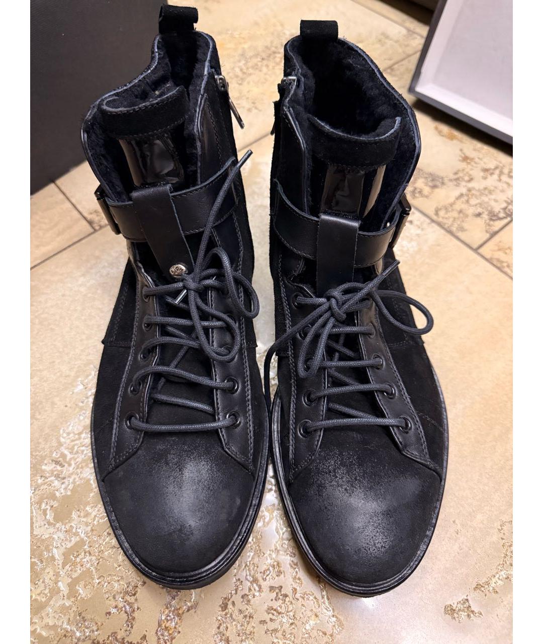 JOHN RICHMOND Черные замшевые низкие ботинки, фото 2
