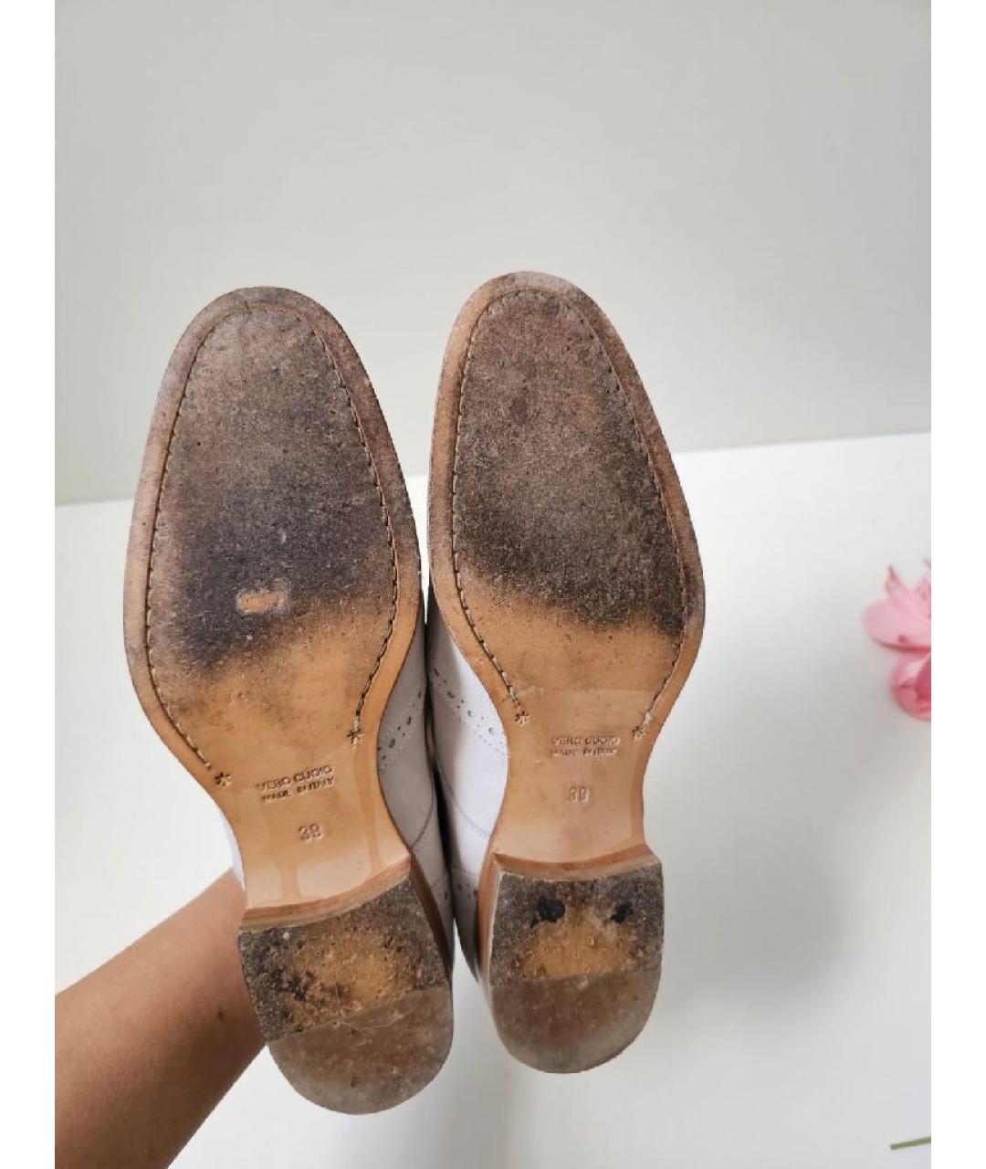 DSQUARED2 Бежевые замшевые брогги и оксфорды, фото 3