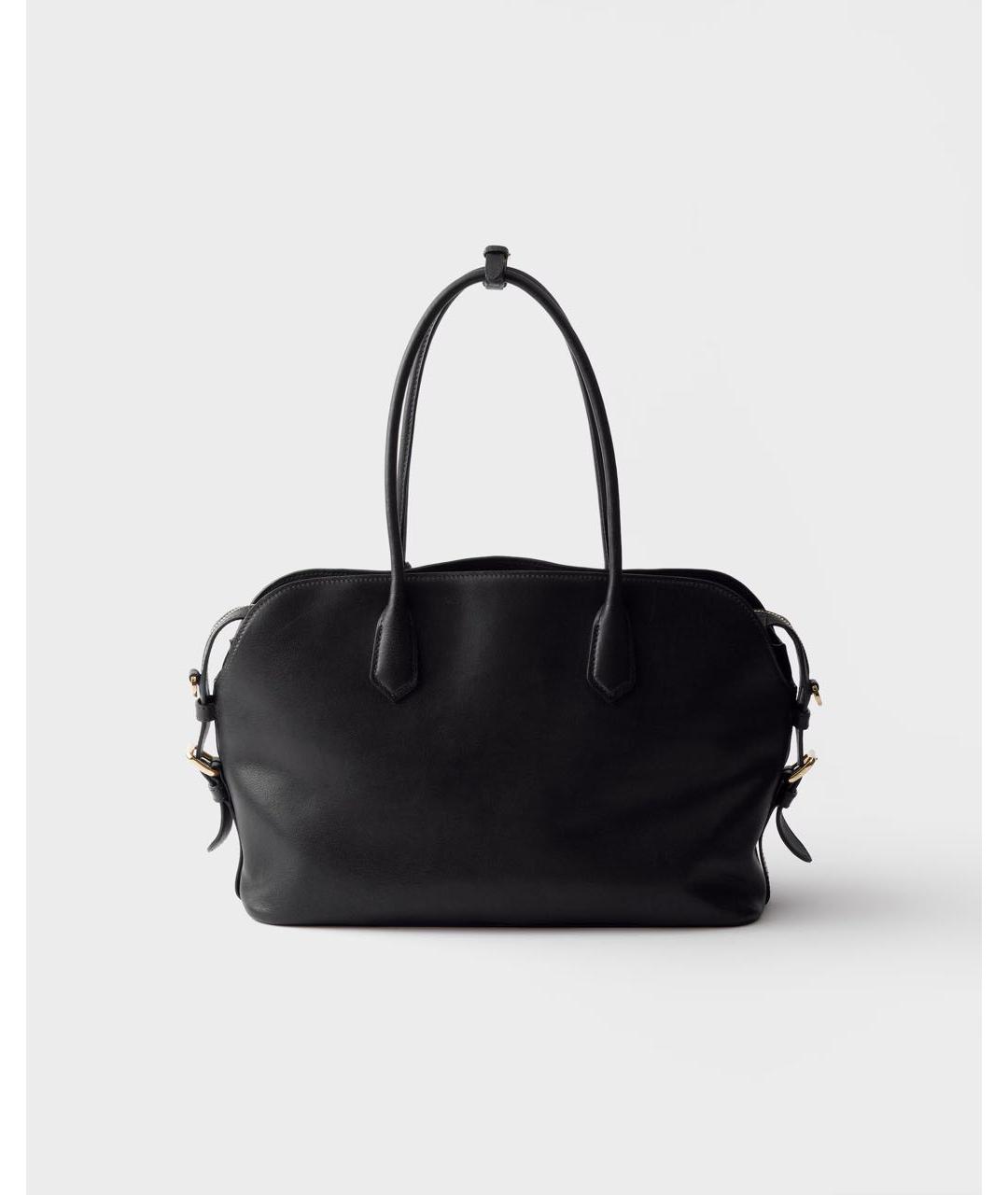 PRADA Черная кожаная сумка тоут, фото 3