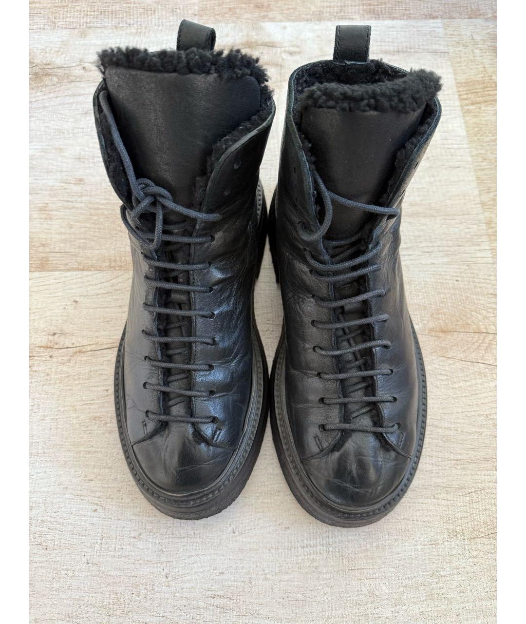 MARSELL Черные кожаные ботинки, фото 2