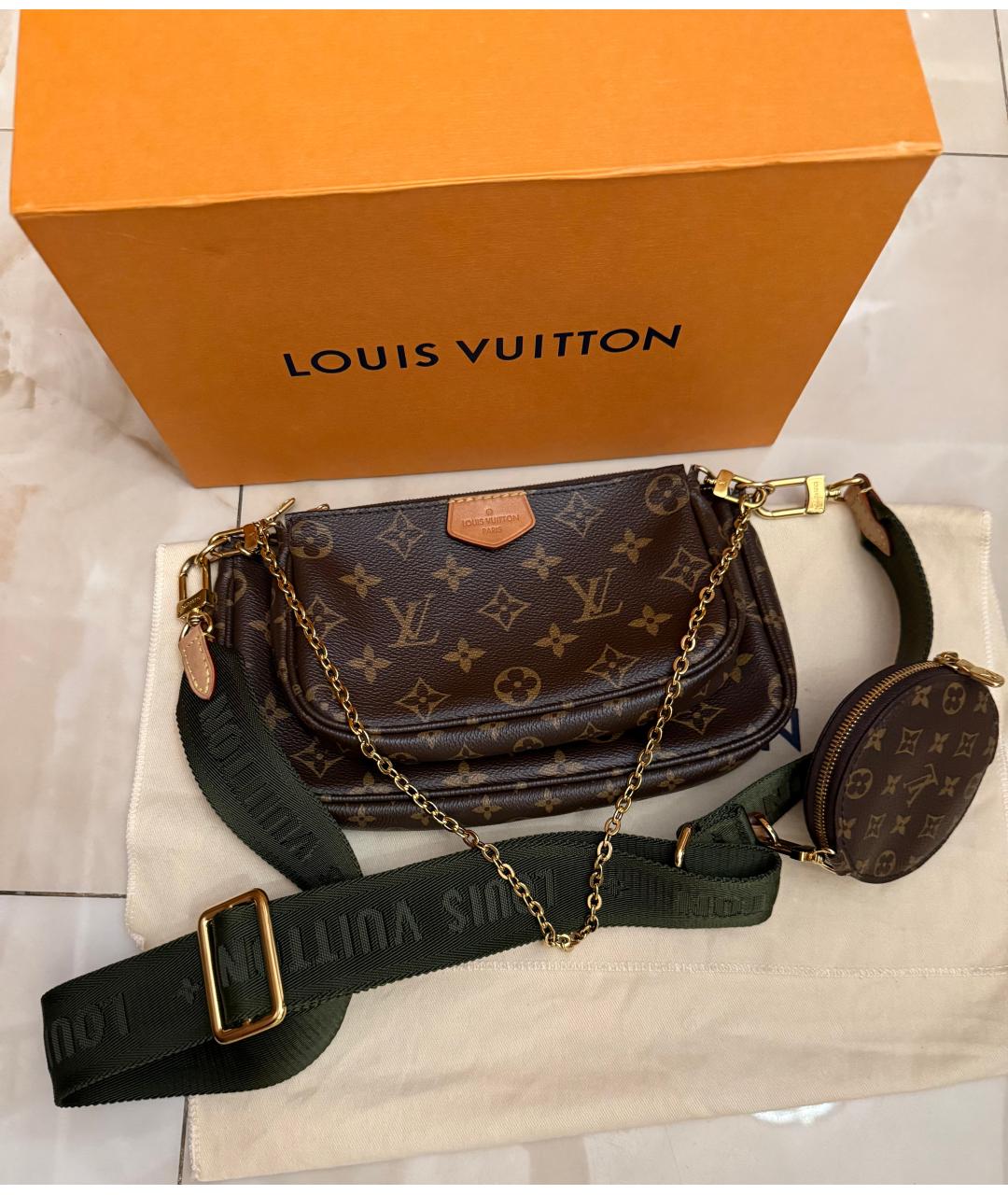 LOUIS VUITTON Коричневая сумка через плечо, фото 10