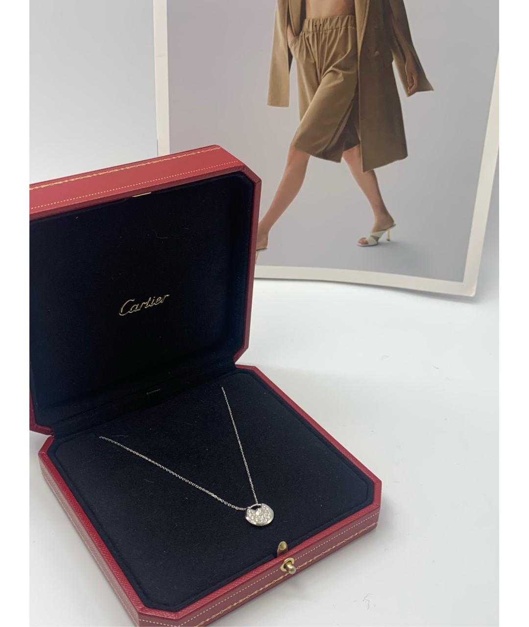 CARTIER Серебряное колье из белого золота, фото 7