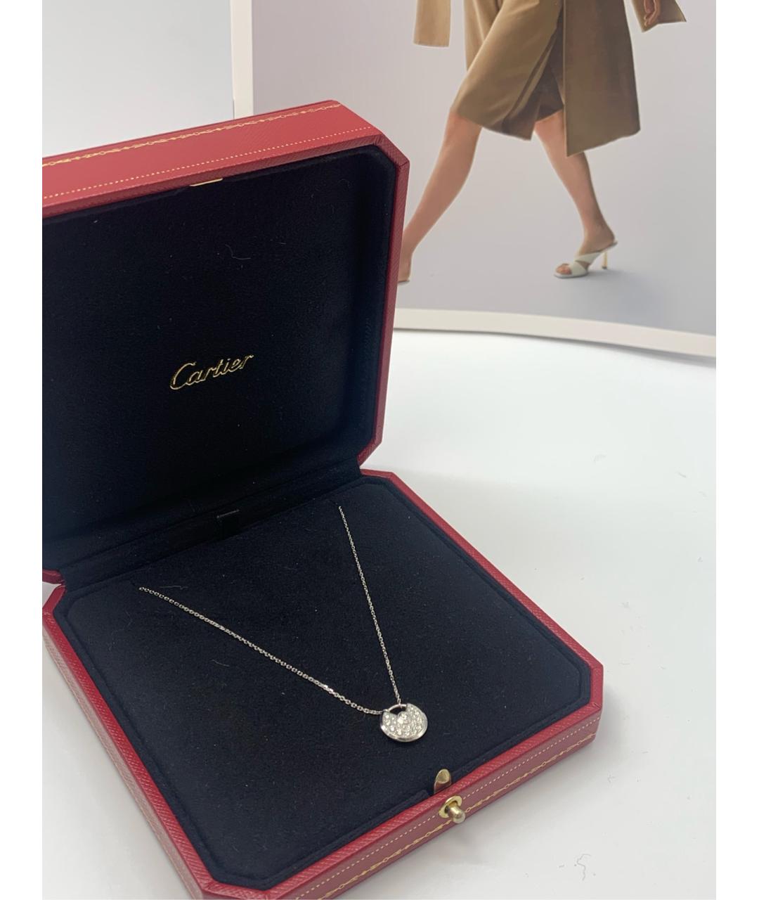 CARTIER Серебряное колье из белого золота, фото 8