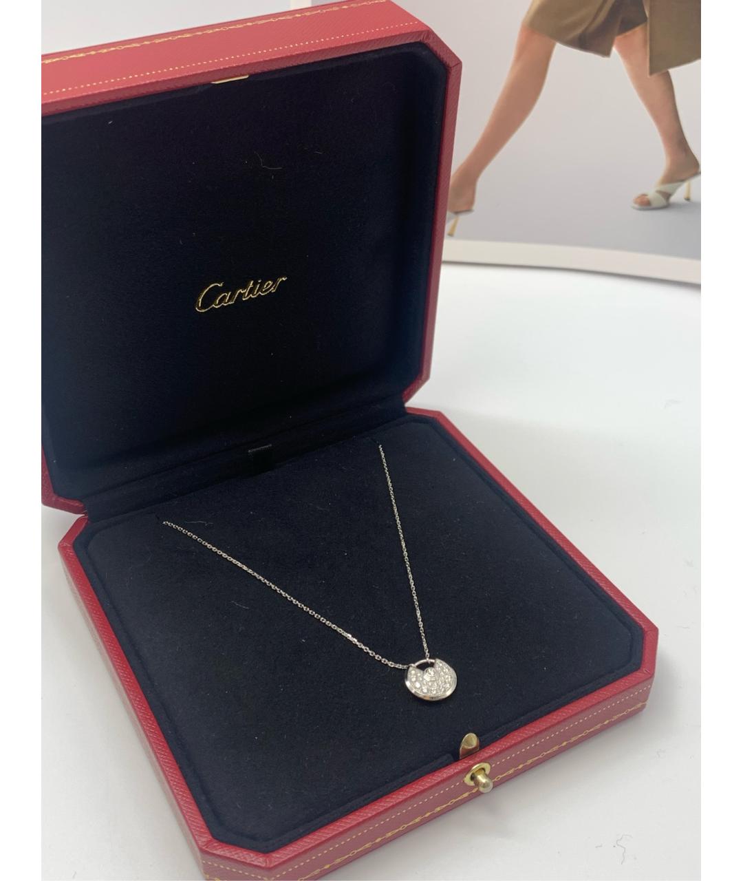 CARTIER Серебряное колье из белого золота, фото 6