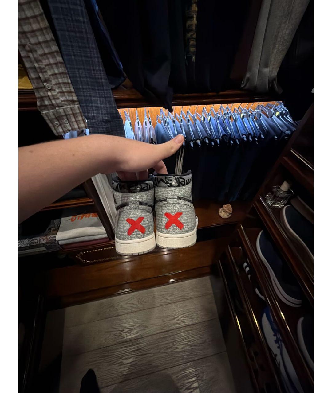 JORDAN Мульти текстильные высокие кроссовки / кеды, фото 3