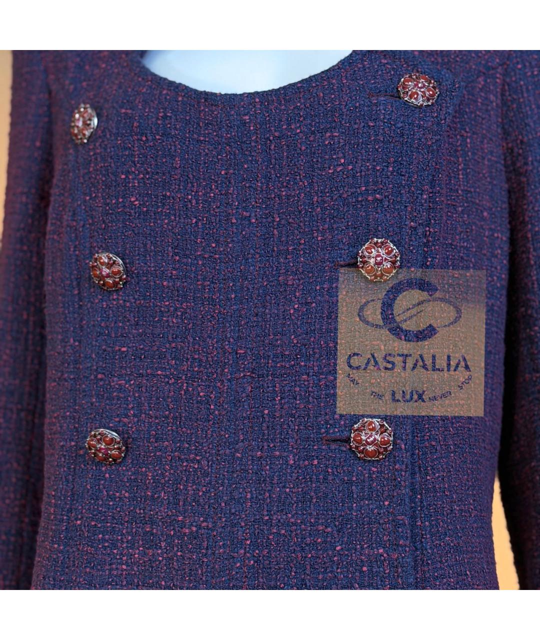 CHANEL Фиолетовое твидовое пальто, фото 5