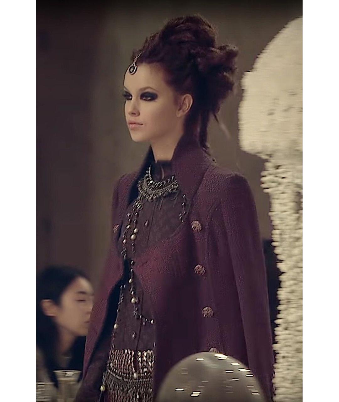 CHANEL Фиолетовое твидовое пальто, фото 3