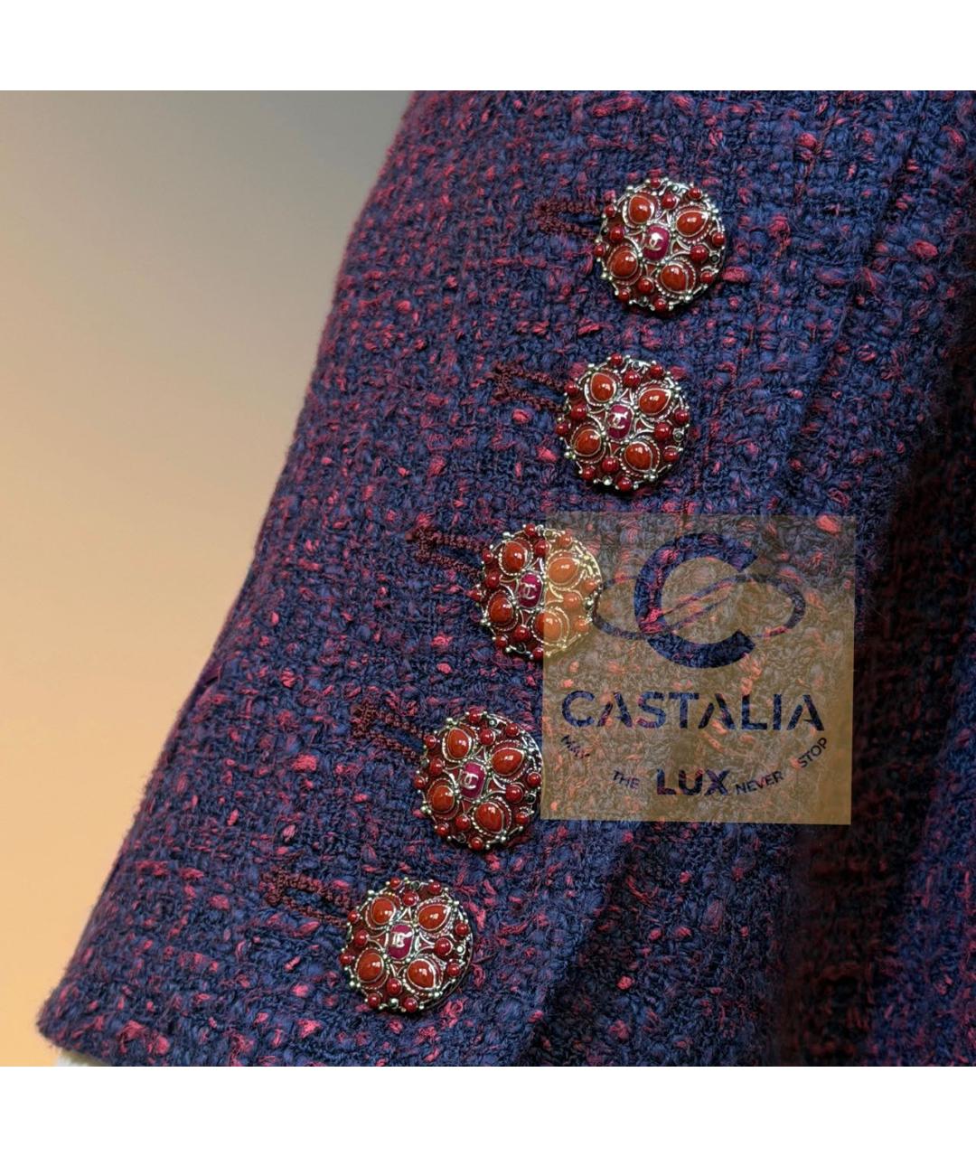 CHANEL Фиолетовое твидовое пальто, фото 7