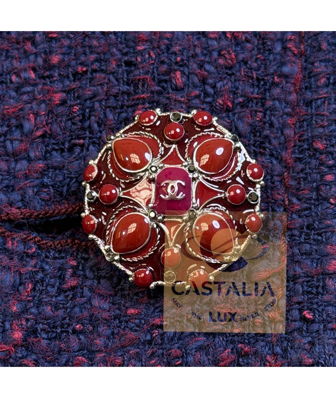 CHANEL Фиолетовое твидовое пальто, фото 6