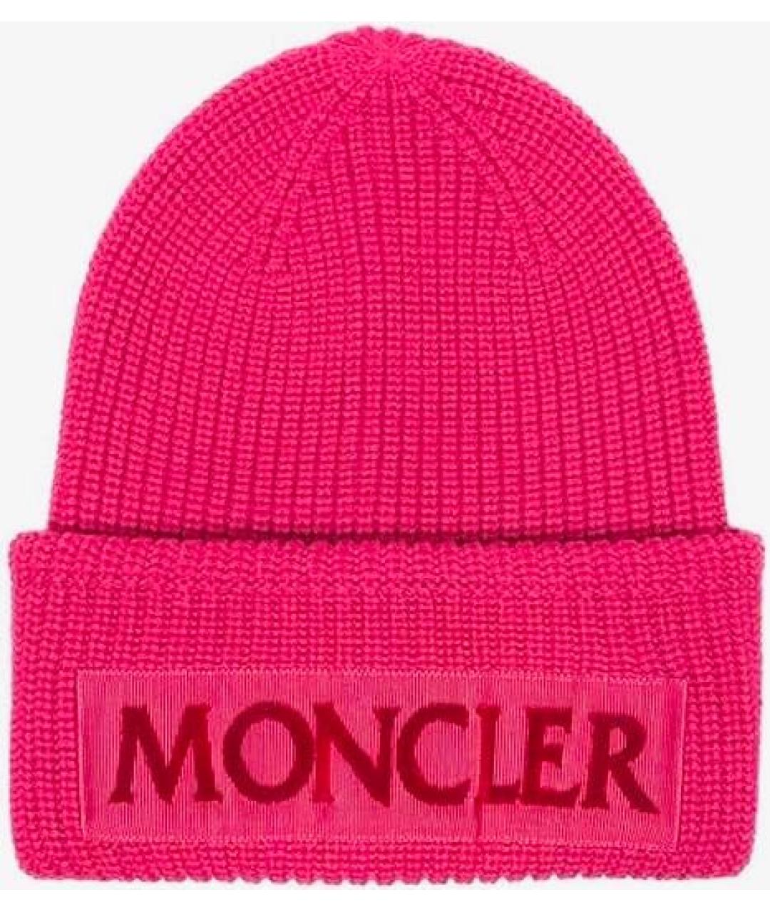 MONCLER Фуксия шерстяная шапка, фото 3
