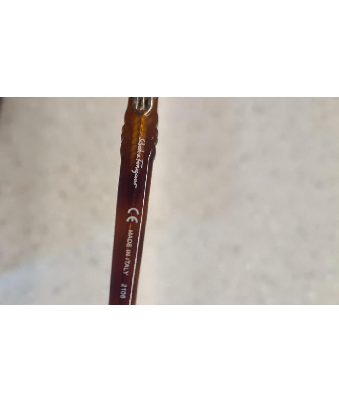 FERRAGAMO Коричневые солнцезащитные очки, фото 8