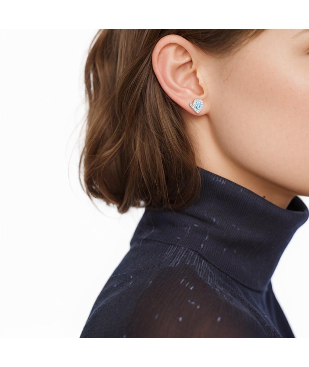 CHAUMET Серебряные платиновые серьги, фото 5