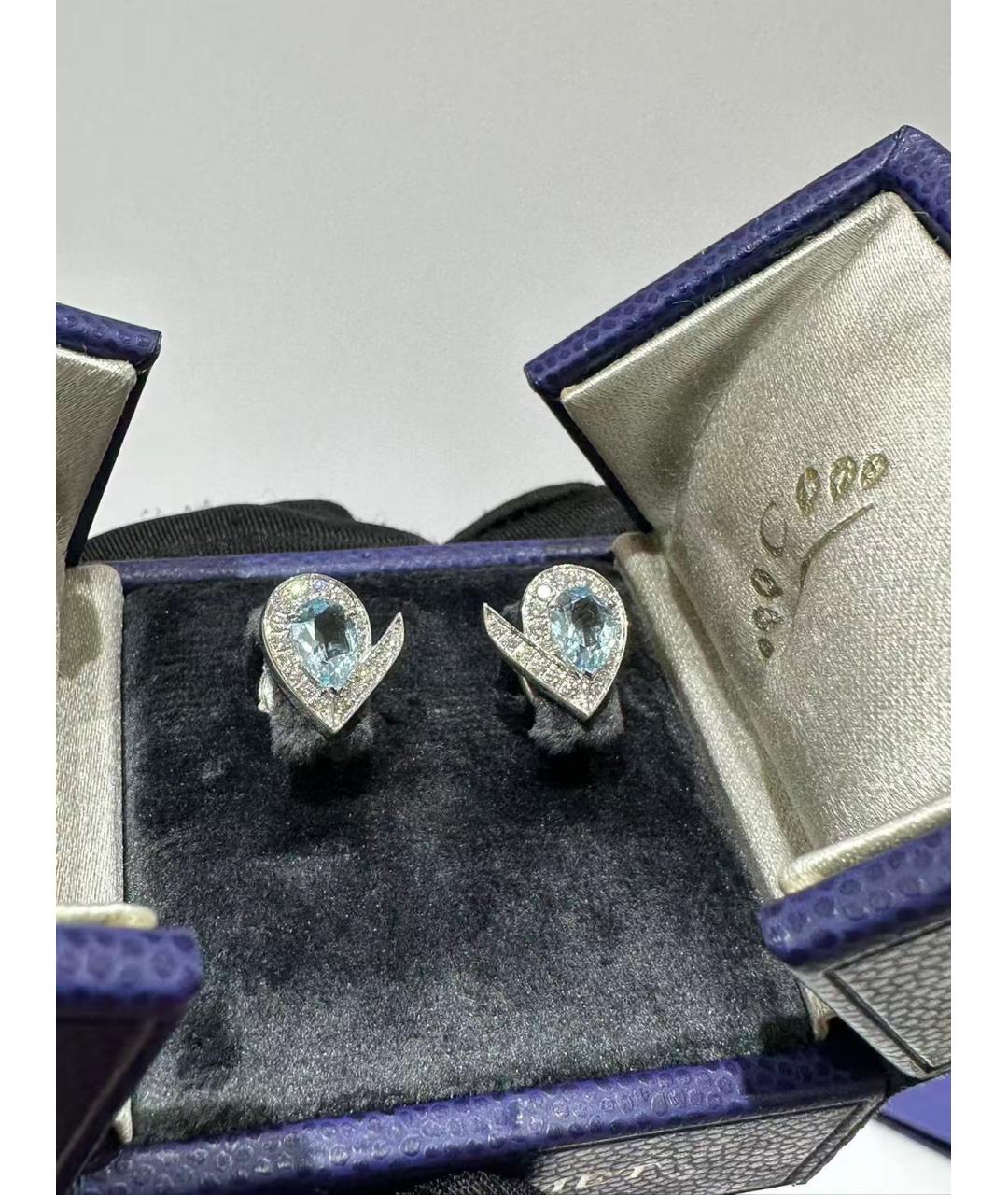 CHAUMET Серебряные платиновые серьги, фото 2