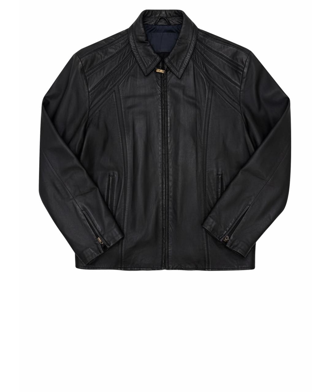 ZILLI Черная кожаная куртка, фото 1