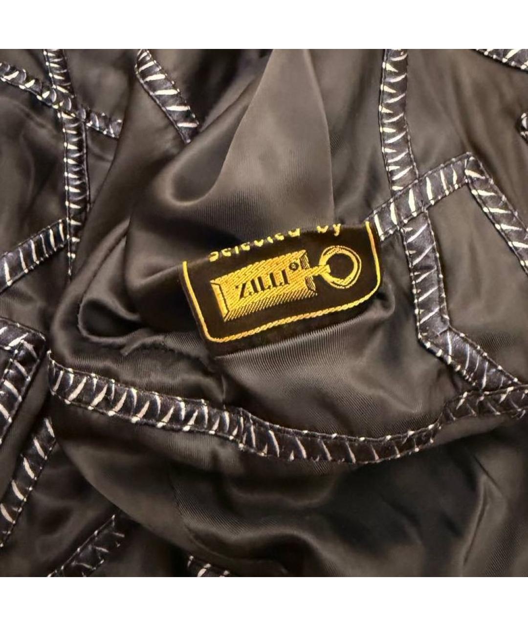 ZILLI Черная кожаная куртка, фото 4