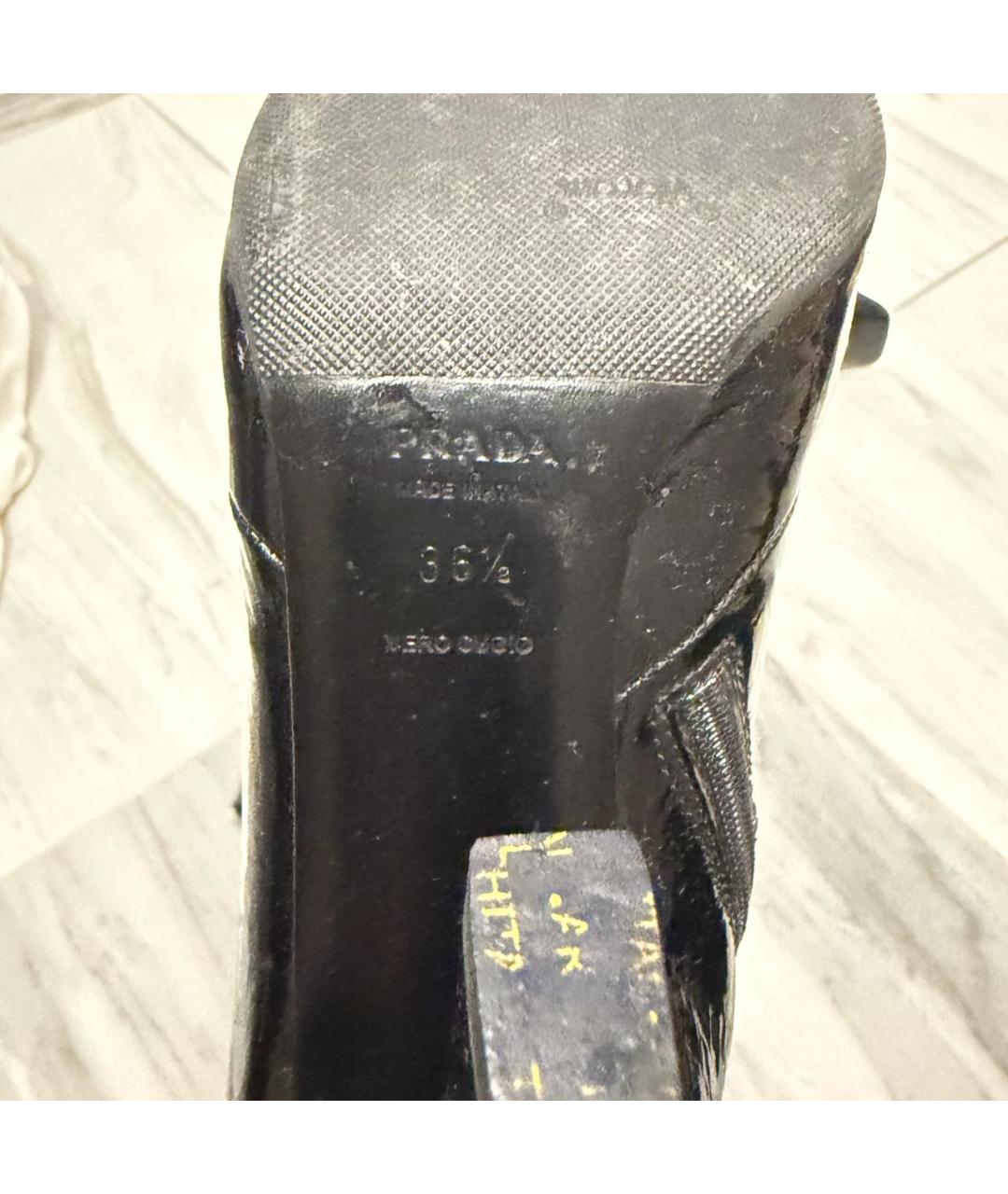 PRADA Черные сапоги из лакированной кожи, фото 7