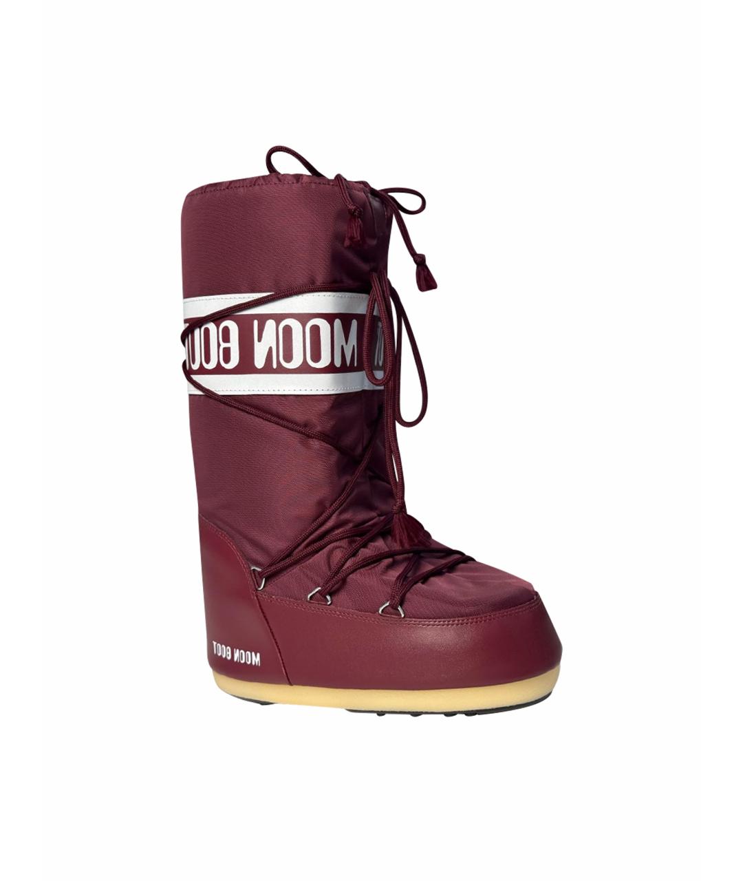 MOON BOOT Бордовые сапоги, фото 1