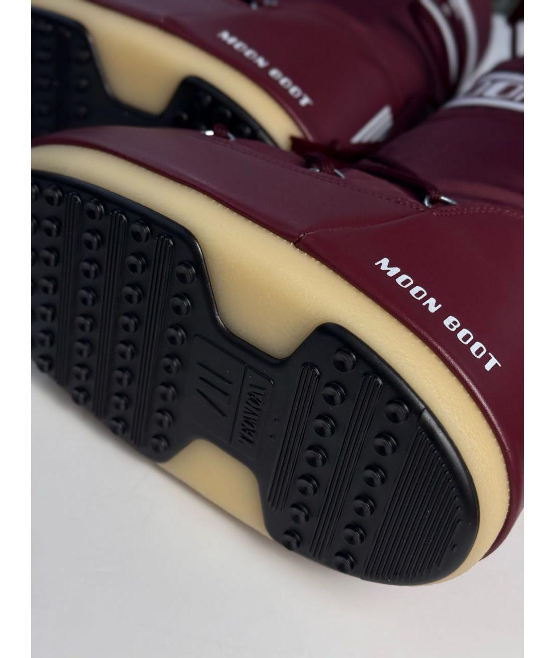 MOON BOOT Бордовые сапоги, фото 8