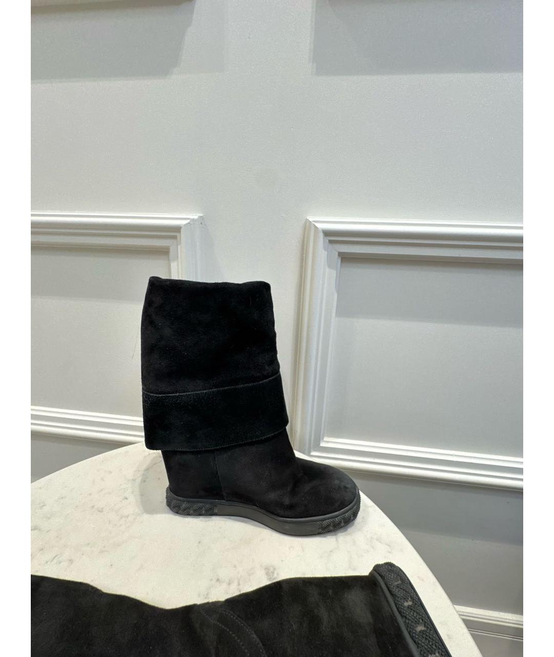 CASADEI Черные замшевые сапоги, фото 6