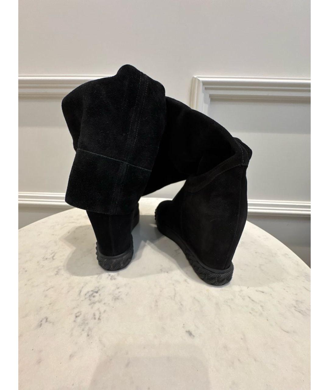 CASADEI Черные замшевые сапоги, фото 4