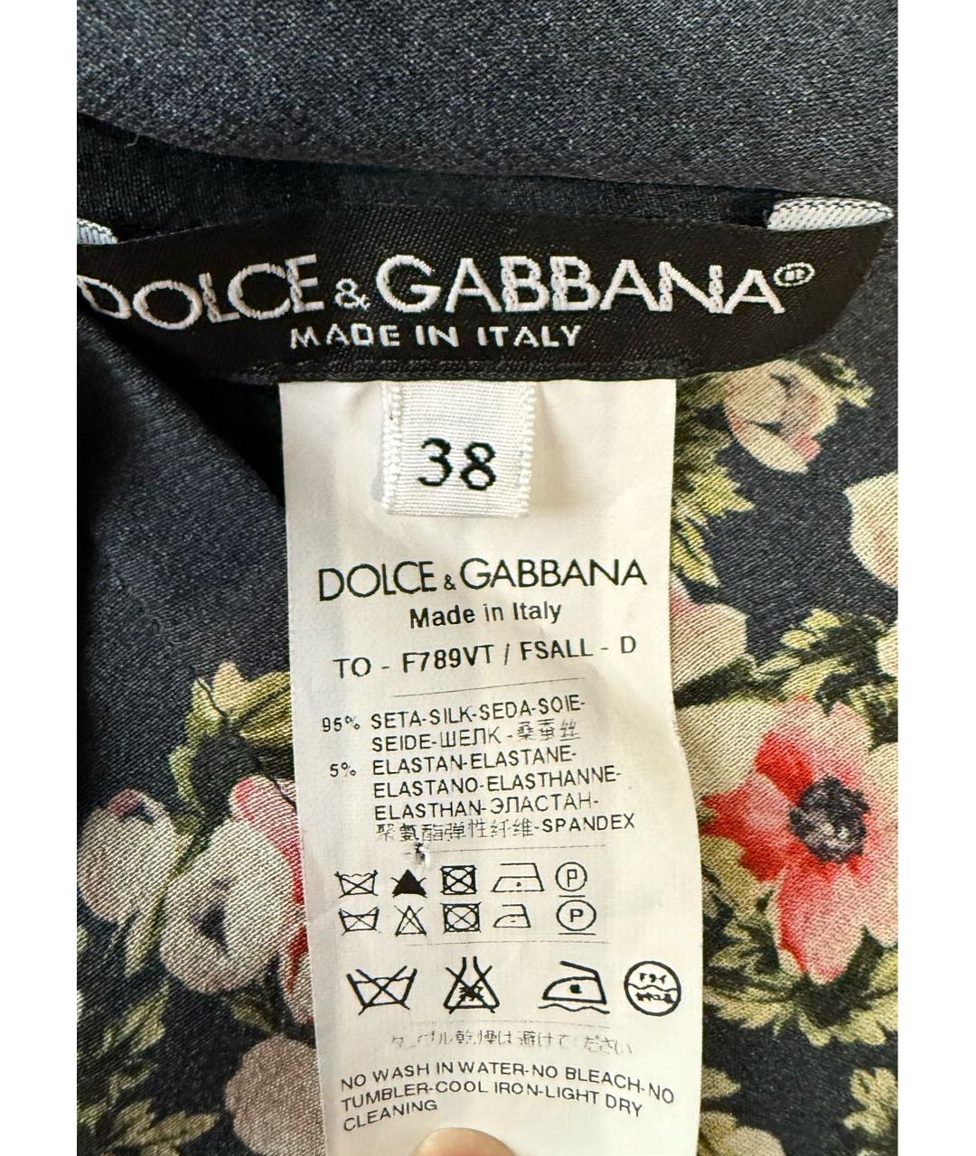 DOLCE&GABBANA Мульти шелковая блузы, фото 4