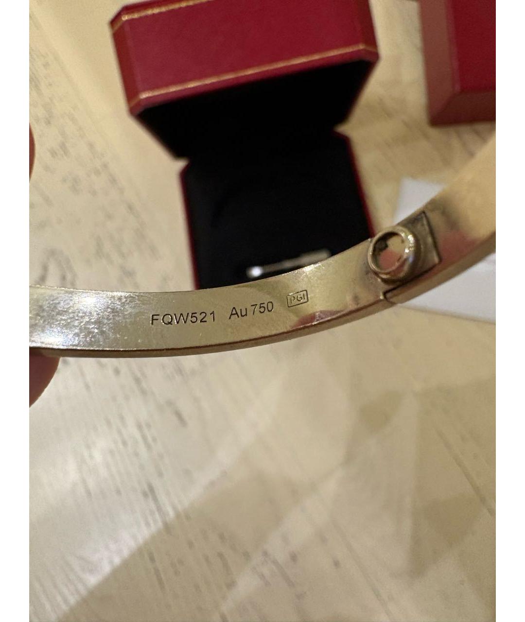 CARTIER Серебрянный платиновый браслет, фото 5