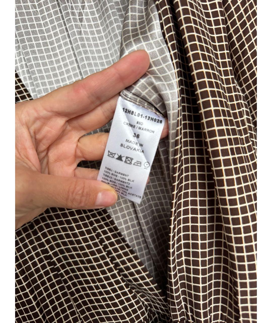 CHLOE Коричневый шелковый комбинезон, фото 6